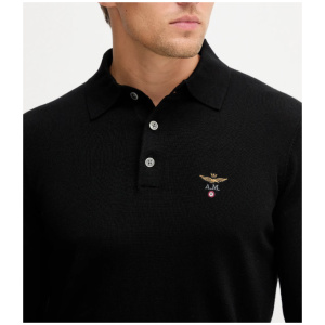 AERONAUTICA MILITARE SWETER POLO wełna