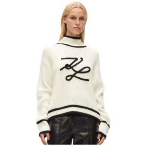 KARL LAGERFELD SWETER oversize wełna