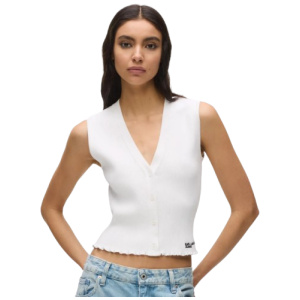 KARL LAGERFELD JEANS DZIANINOWY TOP T-SHIRT