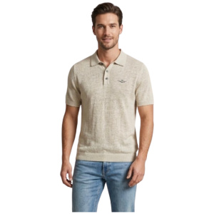 AERONAUTICA MILITARE T-SHIRT POLO sweterkowy LEN